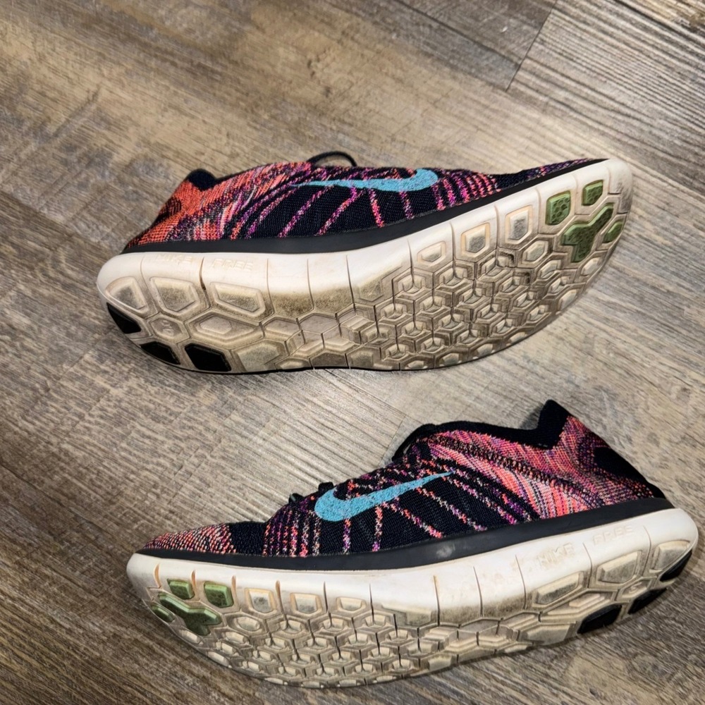 Nike Free 4.0 Flyknit Women's Size 7.5 Dark Obsidian Purple Blue 717076-405 - Picture 12 of 12